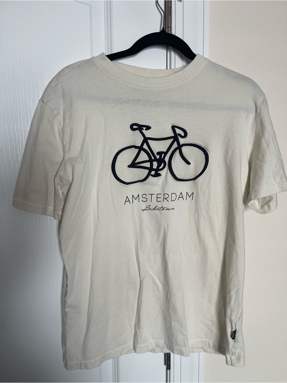 FOX Originals Amsterdam Biketown Bicycle Graphic T Shirt Women’s S Cream